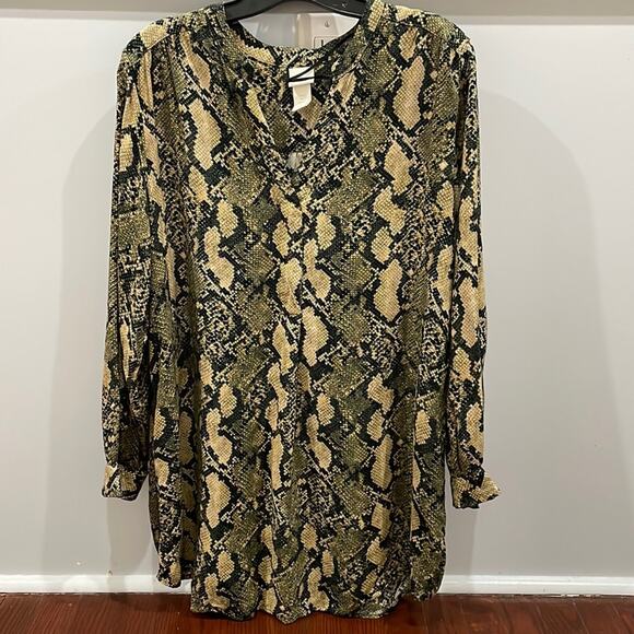 H&M Green Snake Print Tunic - Picture 2 of 6